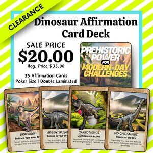 Dinosaur Affirmation Deck | Prehistoric Power for Modern Day Challenges